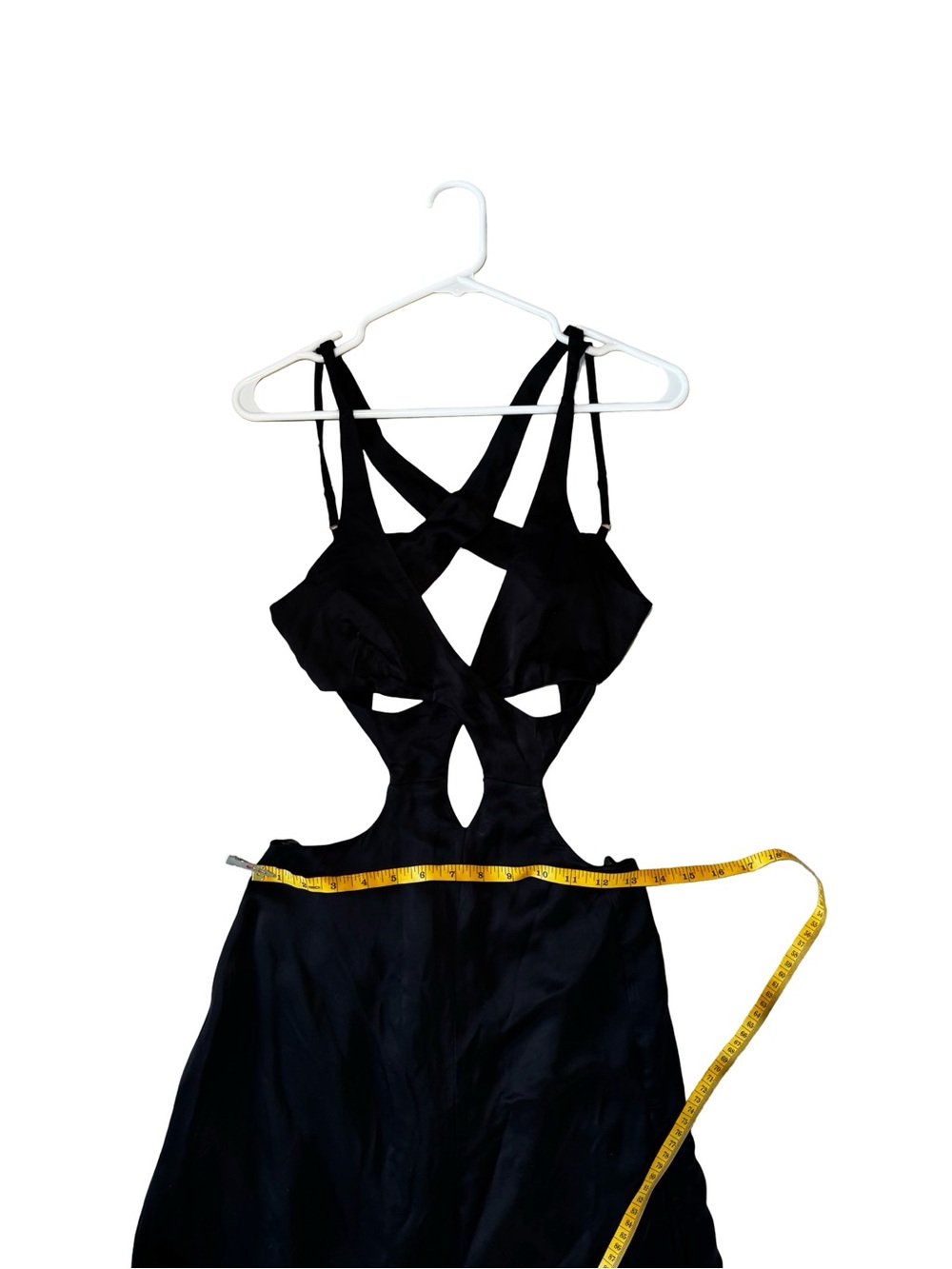 For Love and Lemons Black Cutout Midi Dress with Side Slit - Picture 4 of 7